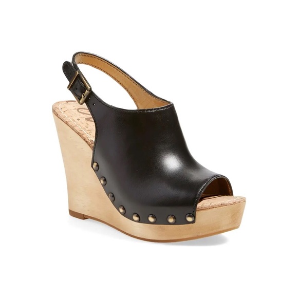 Sam Edelman Shoes - Sam Edelman Camilla studded wood Wedge platform